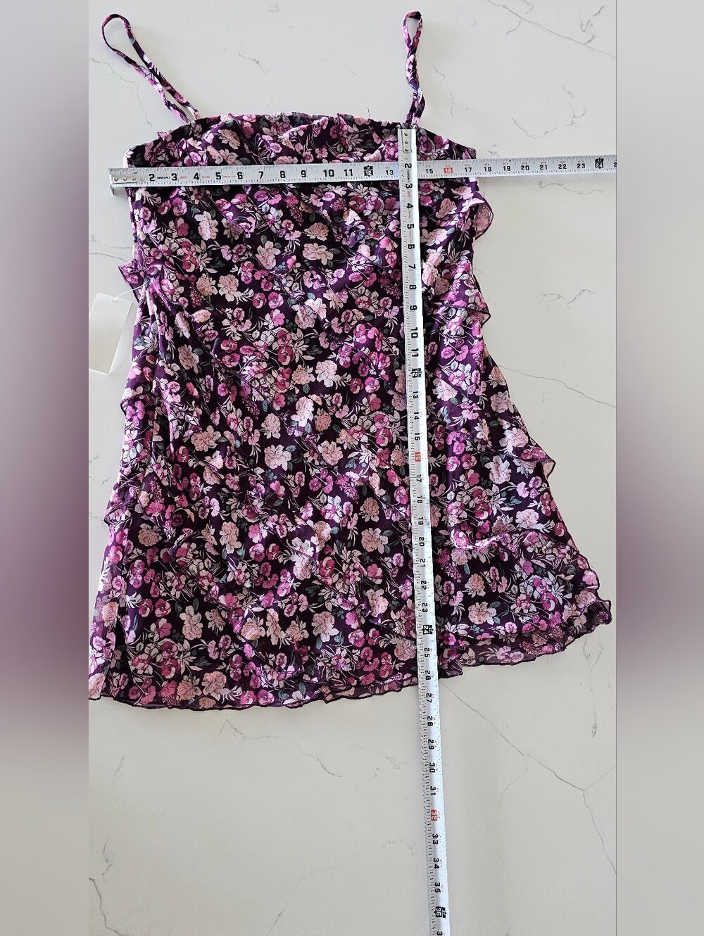 B Darlin Women's Black Pink Floral Mini Ruffle Layered Dress Size 7 & 13 NWT - Picture 10 of 11